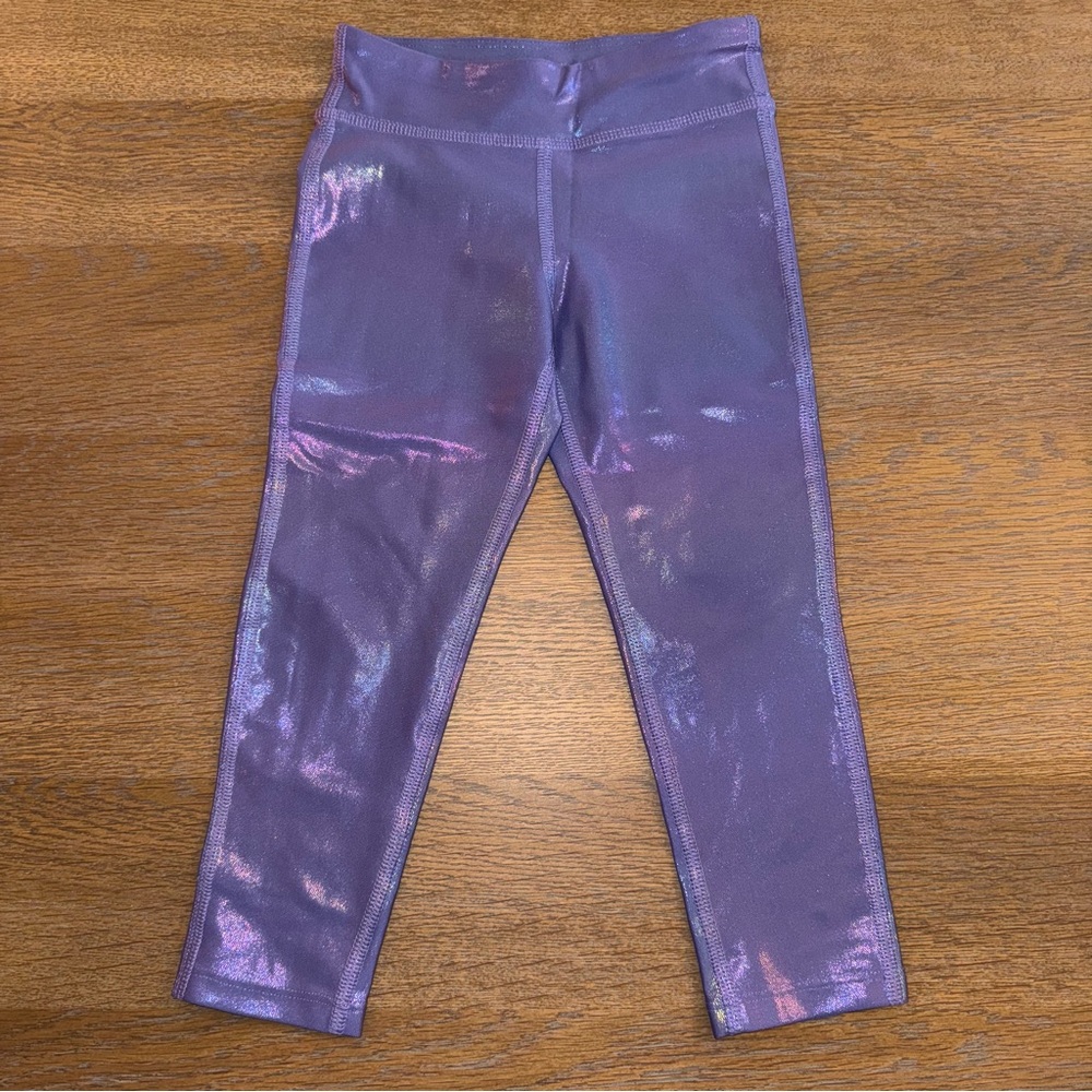 Ideology Shimmering Purple Kids Leggings.